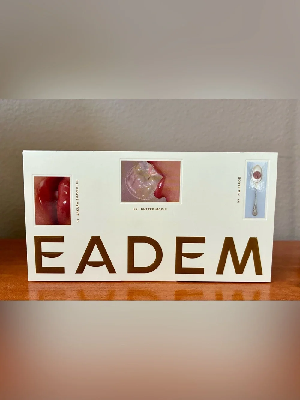 Eadem Mini Lip Softening Balm Set of 3 NIB Butter Mochi, Shaved Ice, Fig Sauce